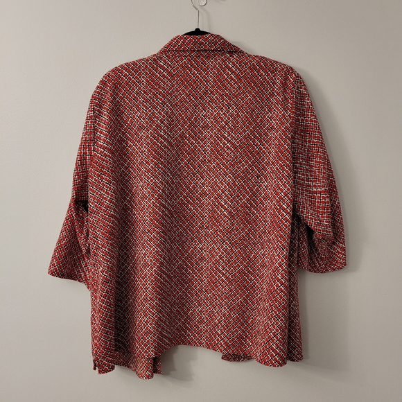 Womens Blouse with Built in Black Camisole 1X - Picture 6 of 8